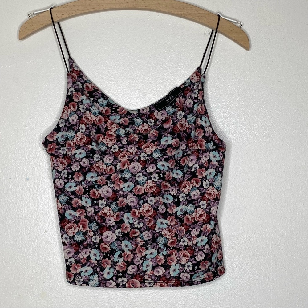Vibe Sportswear floral cropped cami